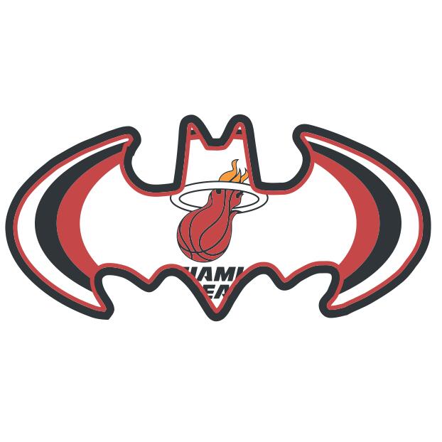 Miami Heat Batman Logo iron on heat transfer